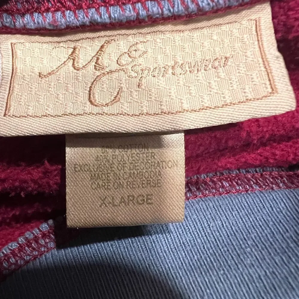 M & C Sportswear Christmas Snowman Sweatshirt Sz XL